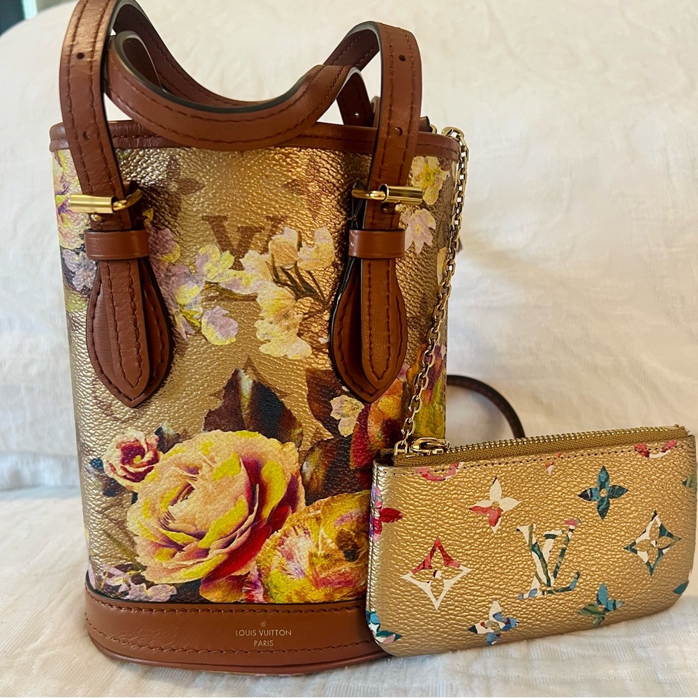 Louis Vuitton limited edition Floral Gold Bag Set